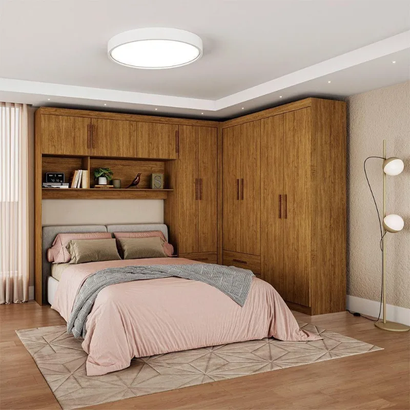 Guarda Roupa Casal Modulado 5 Portas Hercules Cinamomo - Carioca Móveis