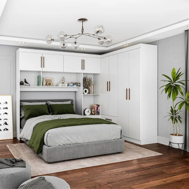 Guarda Roupa Casal Modulado 4 Portas Hercules 4 Portas 4 Gavetas Branco - Carioca Móveis