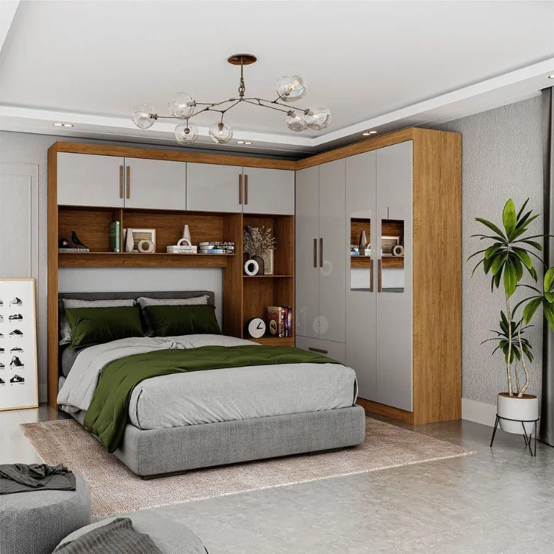 Guarda Roupa Casal Modulado 4 Portas 4 Portas 4 Gavetas - Carioca Móveis