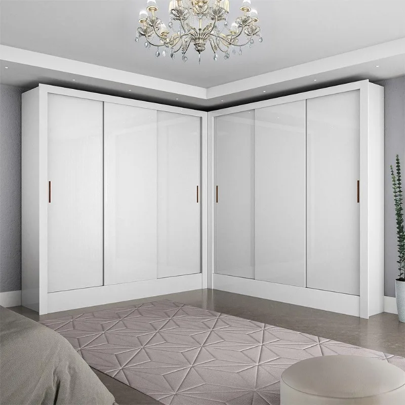 Closet Casal Duplo Dubai 6 Portas 6 Gavetas Branco