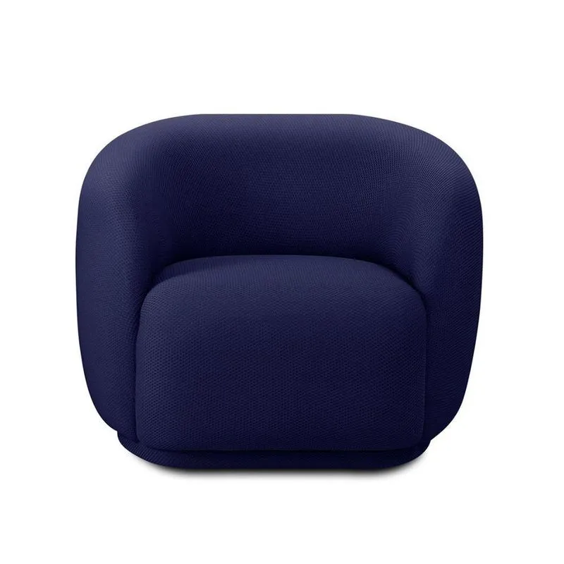 Poltrona Orgânica Giratòria Decorativa Bell Azul Lansofbr