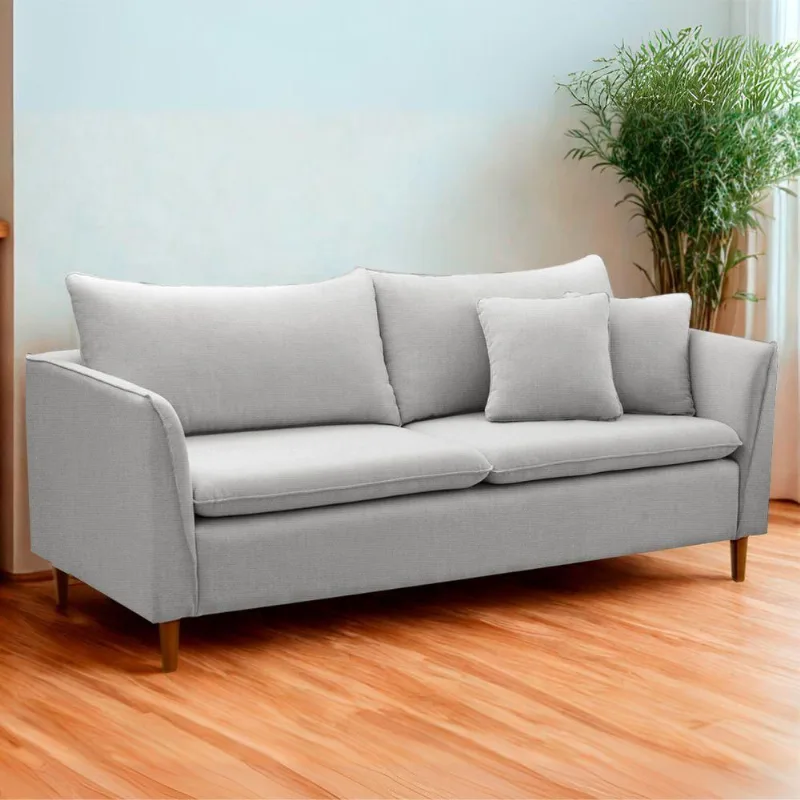 Sofá Living Kassia 1,64m 2 Lugares 1,64m Chenille Lansofbr Cores Marrom