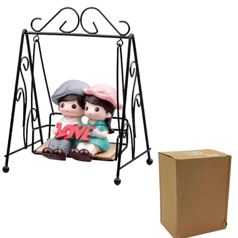 Enfeite Decorativo Resina Casal Sentado NS423228 Cim - UN