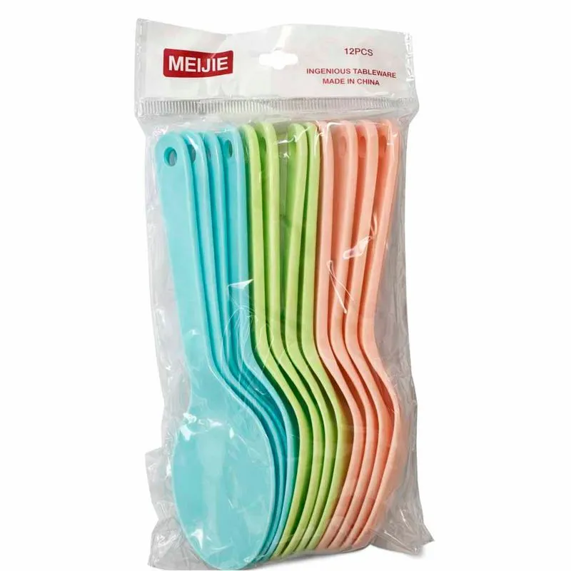 Colher Plástico Infantil Color 5430 Cim - 12UN