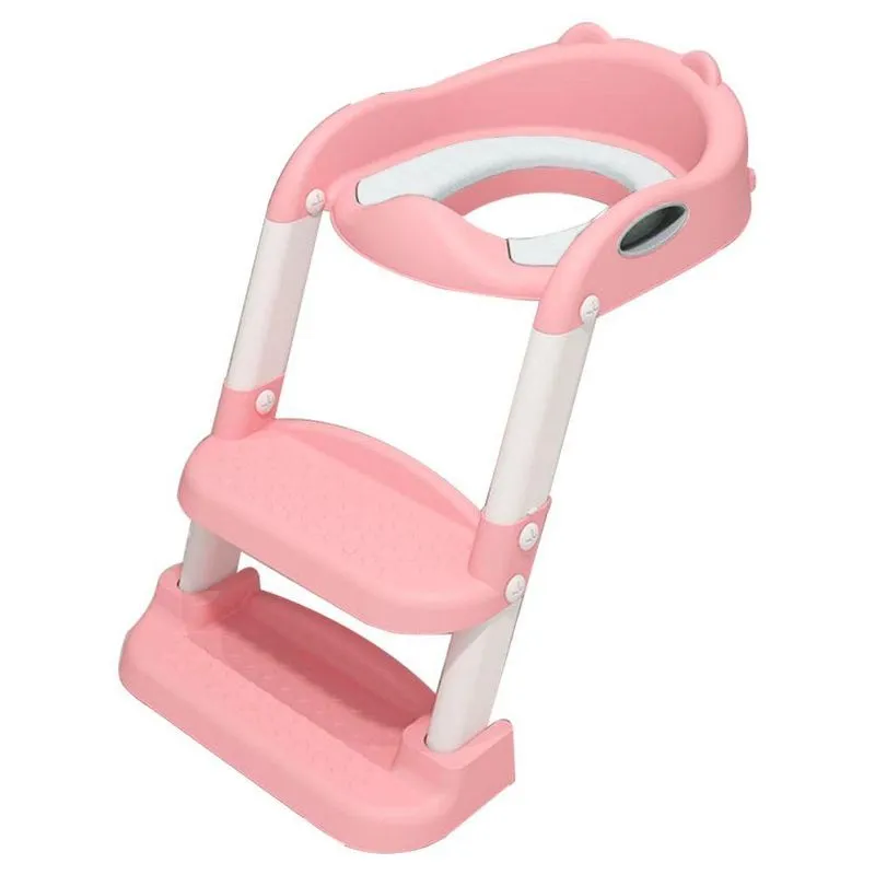 Assento Sanitário Infantil Com Escada Salmão