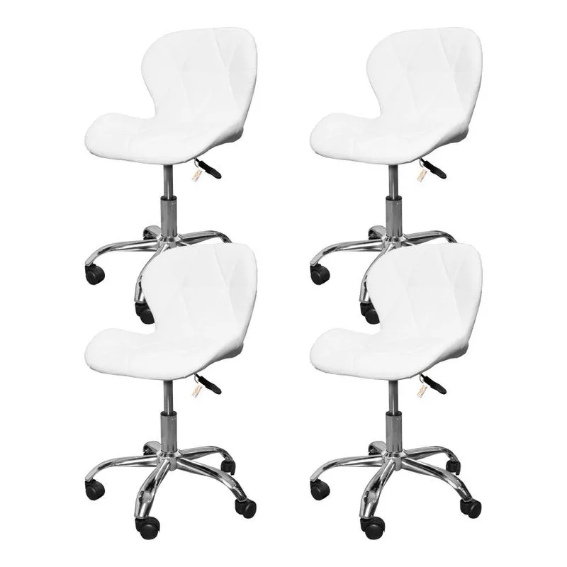 Kit 4 Cadeiras Escritório Giratória Office Eiffel Slim - Branco
