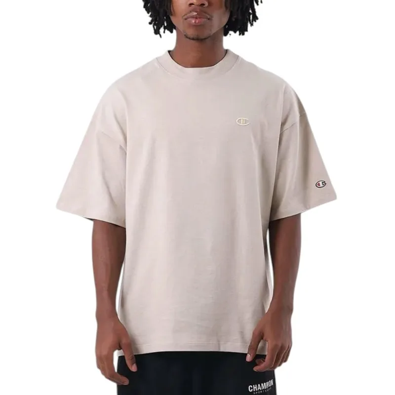 Camiseta Oversized Champion C Logo Surton Autumn Beige
