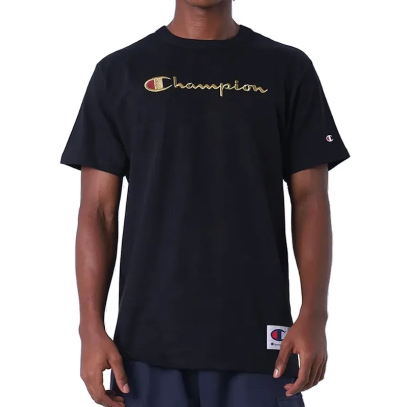 Camiseta Champion Heritage Scrip Black Gold