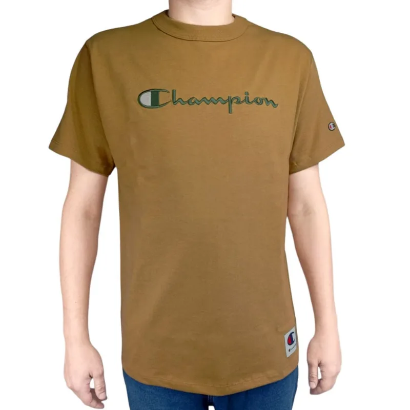 Camiseta Champion Heritage Script 30 Colors Briefly Brown