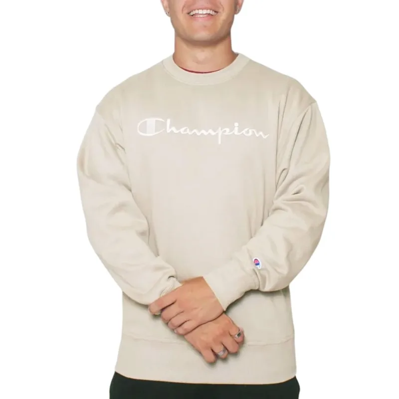 Moletom Careca Champion Script Autumn Beige