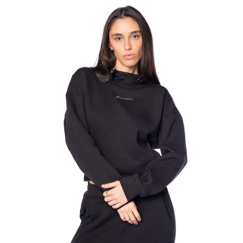 Moletom Feminino Champions Hoodie Logo Silk Preto - G
