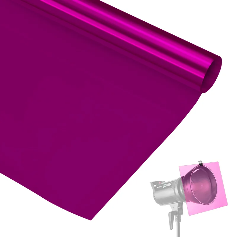 Filtro Gelatina para Iluminação e Estúdio - Rosa #208 (100cm)