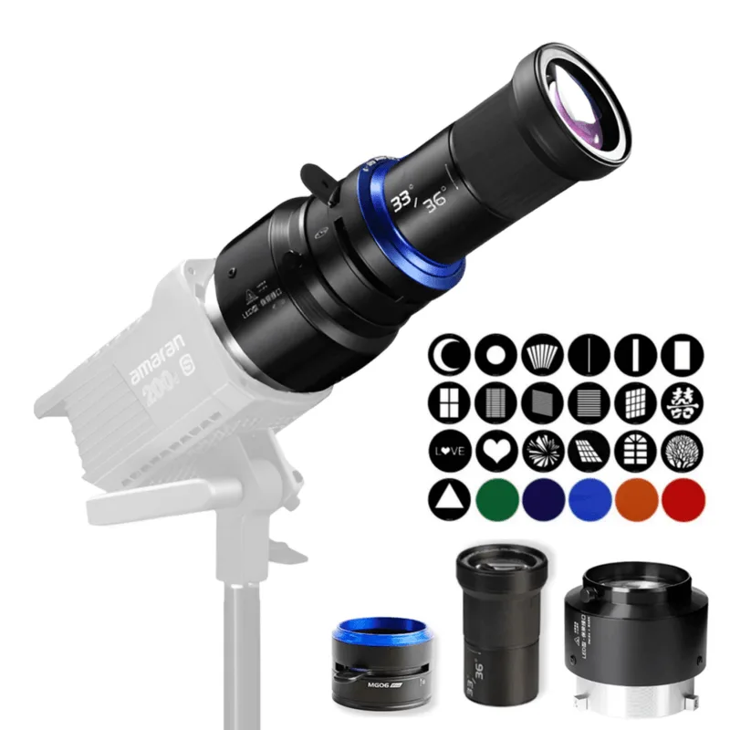 Lente de Projeção Spotlight MG06 Pro 33/36° Bowens para Iluminador LED