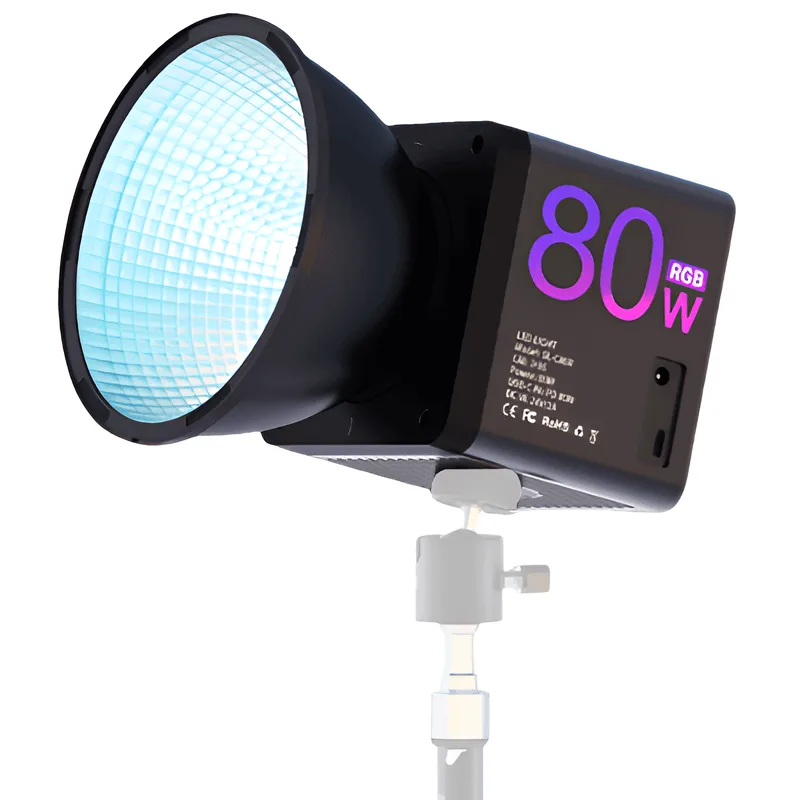 Iluminador LED COB RGB 80W Mamen SL-C80R Bi-Color com Bateria Interna e USB-C PD (Bivolt)