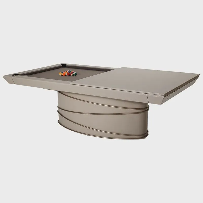 Mesa de Bilhar Sinuca e Jantar Sullivan Versátil com Tampo Removível 248 cm Base Oval Fendi G84 - Gran Belo