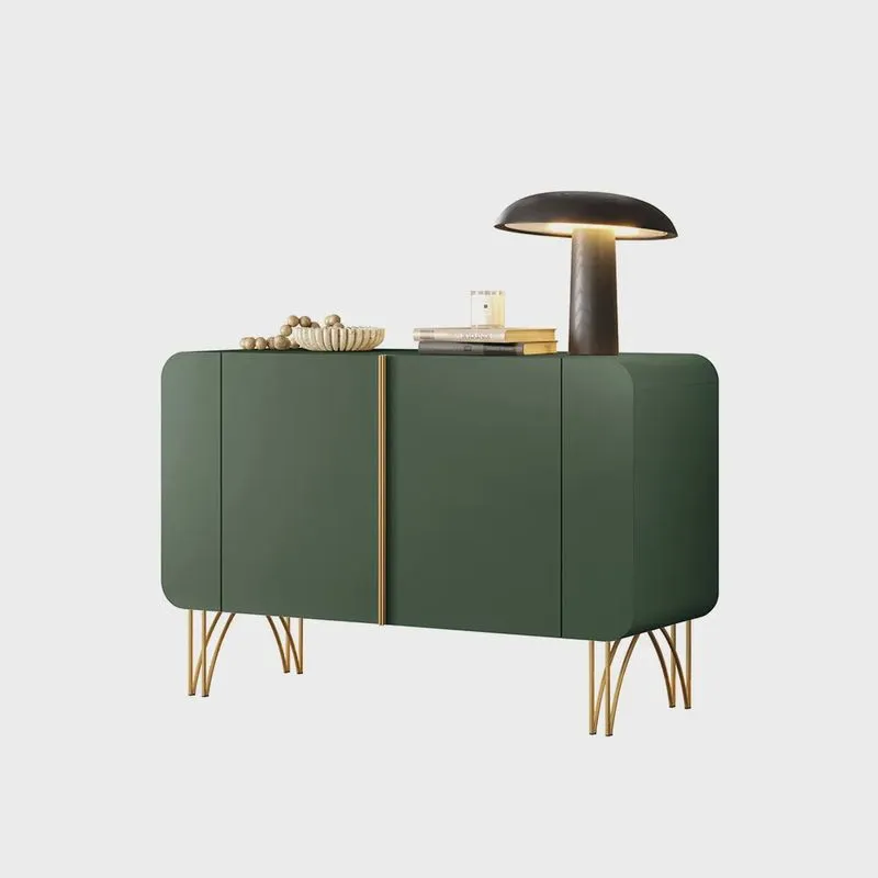 Buffet Benvenuto mdp/mdf Sala de Estar Decorativo com Pés em Aço Verde Pistache G26 - Hb Móveis