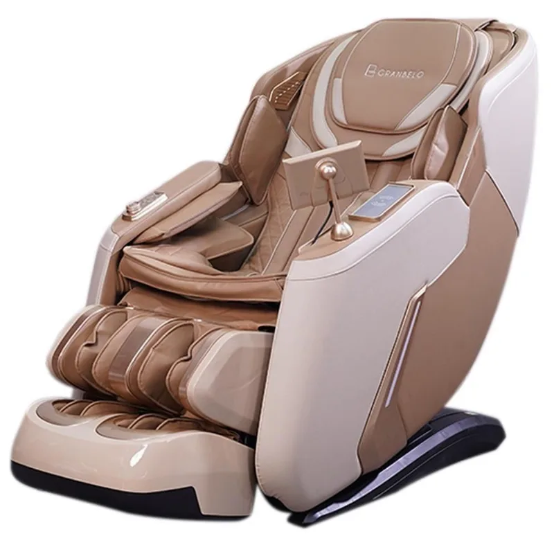 Poltrona de Massagem Elétrica Stark 3D Bivolt Pu Bege com Gravidade Zero Gran Belo - Gran Belo