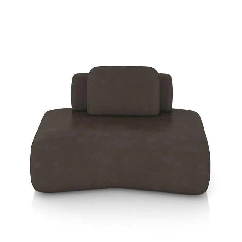 Sofá Modular Dakota G33 3 Lugares 174cm Marrom Couro Sintético Gran Belo - Gran Belo
