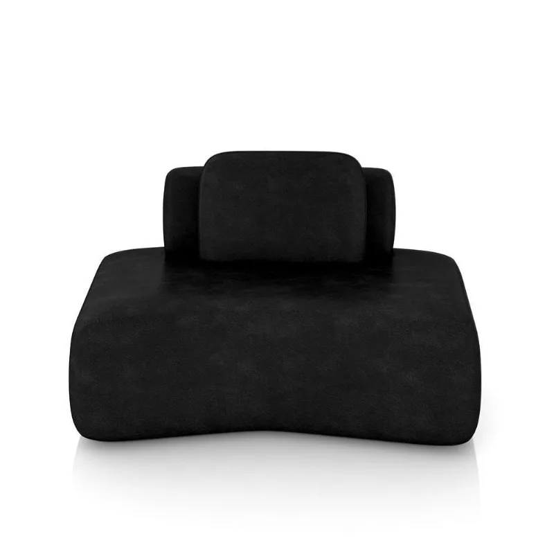 Sofá Modular Dakota 3 Lugares 174cm Pu Preto G33 Encosto Almofada Solta Gran Belo - Gran Belo
