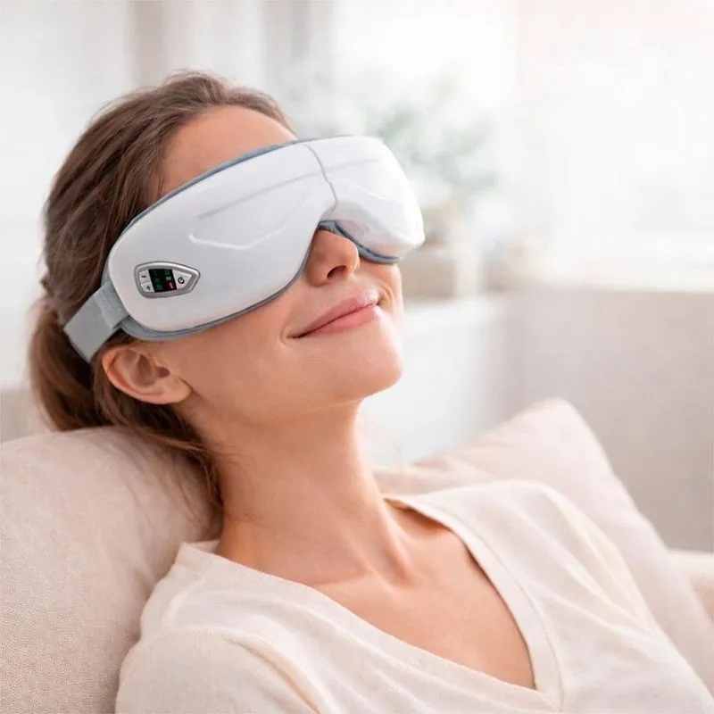 Óculos De Massagem Ocular Inteligente Gran Belo G94 Relaxante Com Aquecimento Branco