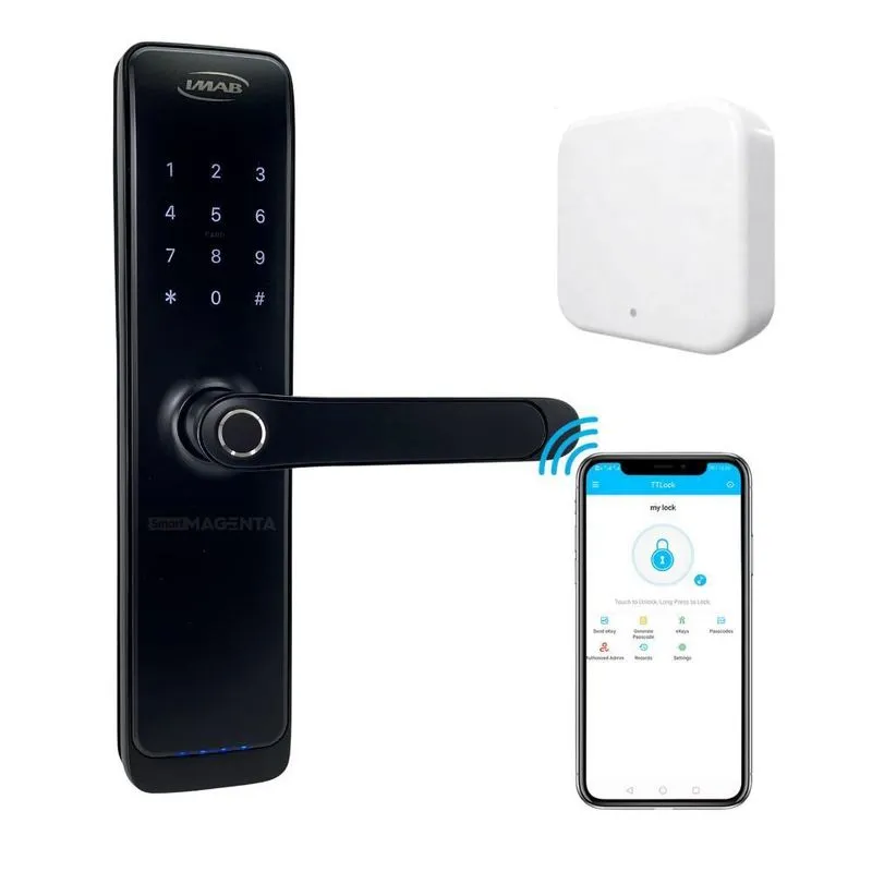 Fechadura Digital Imab D200 Preta Com Gateway Otima Arbnb