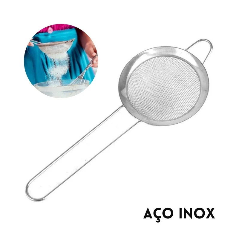 Peneira de Aço Inox 8cm