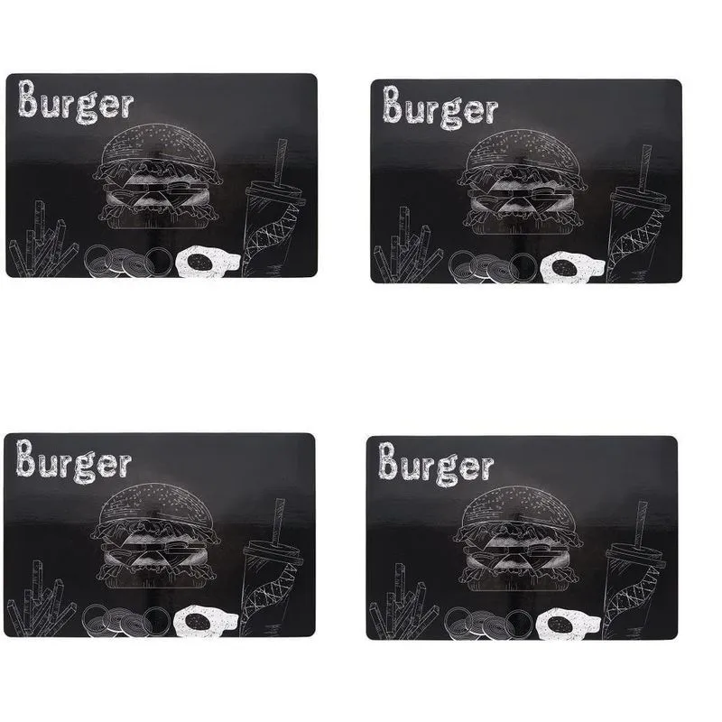 Jogo Americano 4 Unidades Burger Retangular