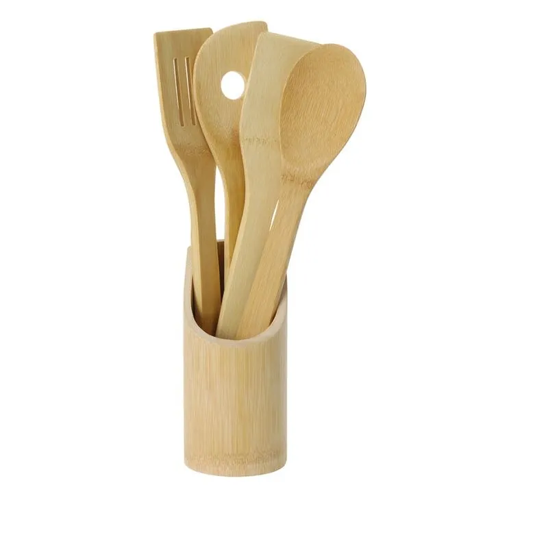 Conjunto De Utensilios De Bambu - Especial - 5 Itens