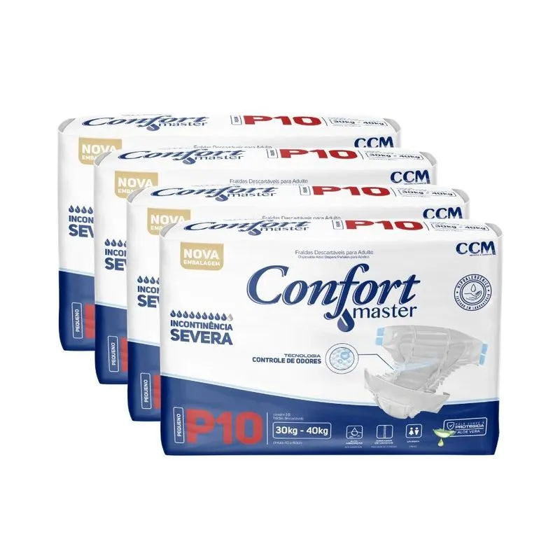 Fralda Geriátrica - Confort Master Regular - Incontinência - XGG - 4 Un