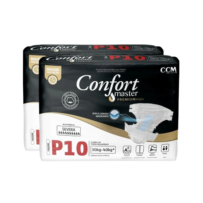 Fralda Geriátrica - Confort Premium - Regular - Incontinência - P - 2 Un