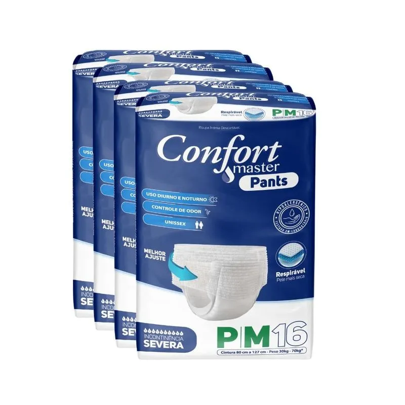 Fralda Geriátrica - Confort Master Pants - Jumbo - Incontinência - G/GG - 4 Un