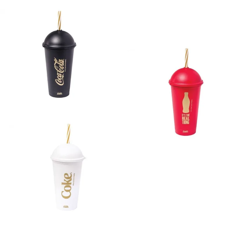 Conjunto de 3 copos Shake Coca-Cola - original