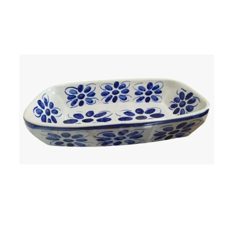 Travessa em Porcelana Pintada a mao 28 x 18 - Monte Siao
