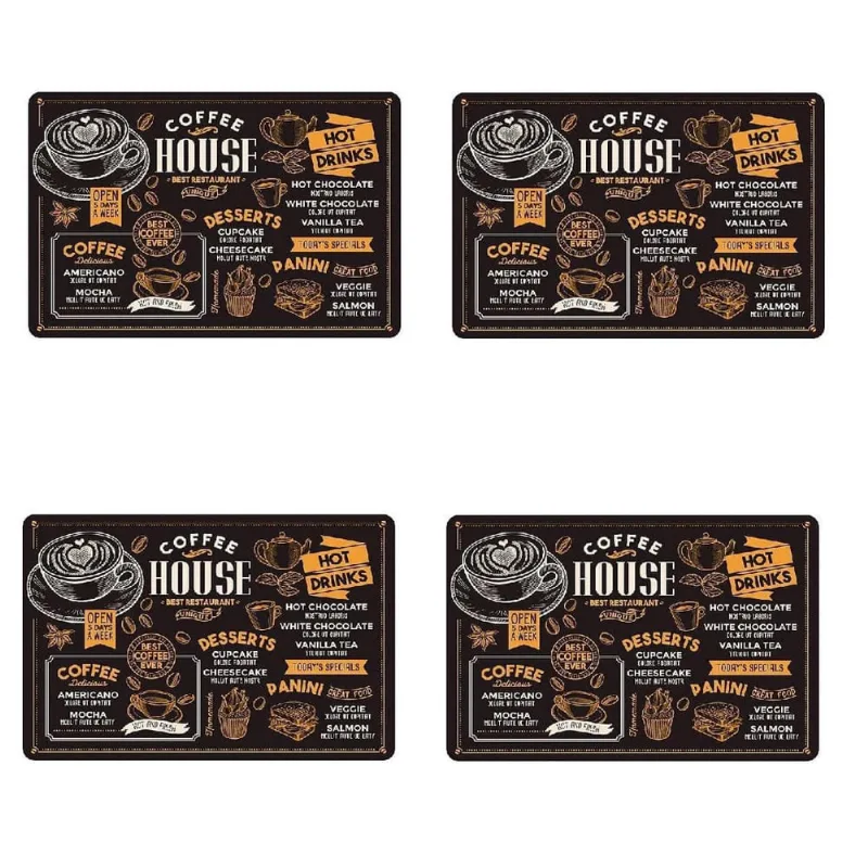 Jogo Americano Coffee House - Cafe - 4 Unidades