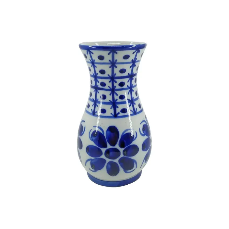 Vaso modelo Colonial feito e Pintado a mão - Monte Sião 18cm