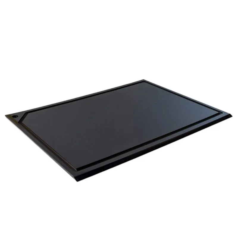 Tabua Corte Polietileno Preta - Canaleta - 50 X 40 - Gourmet