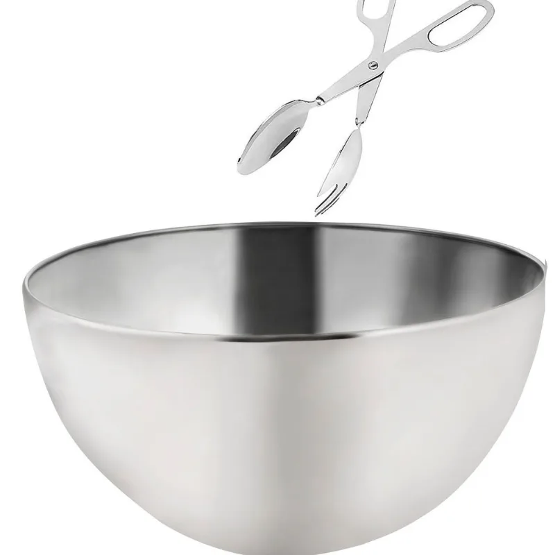 Saladeira Inox 28 cm com pegador inox tipo americano 6,5 L