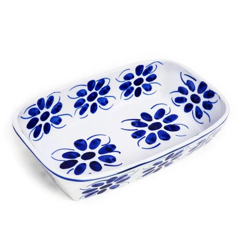 Travessa Em Porcelana Monte Sião 28 X 17 Cm Borda Inclinada
