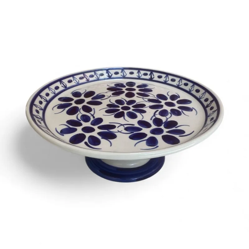 Porta bolo ou BOLEIRA reto com pé Porcelana Pintada à mão