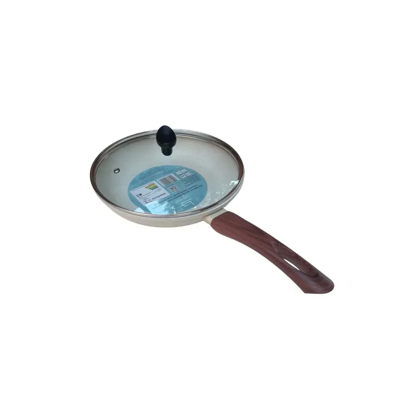 Frigideira 24 cm Nanoceromico com tampa Cor Marmore
