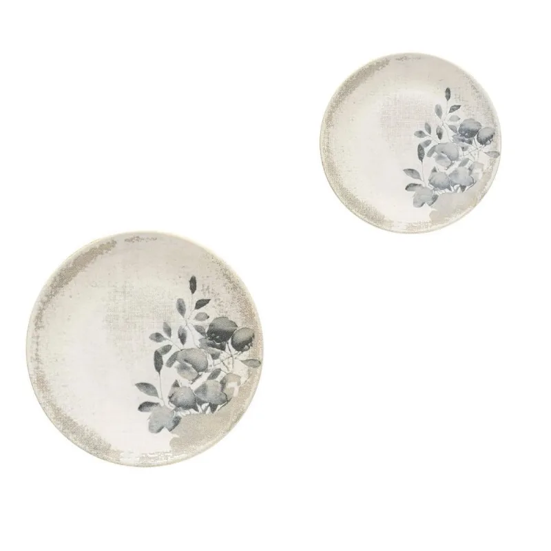 Dois pratos Raso e de sobremesa Florea 26 e 20 cm