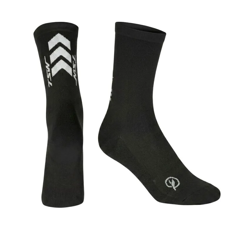 Meia ciclismo corrida esportiva cano médio TSW Ride Mod 2 Único / Preto