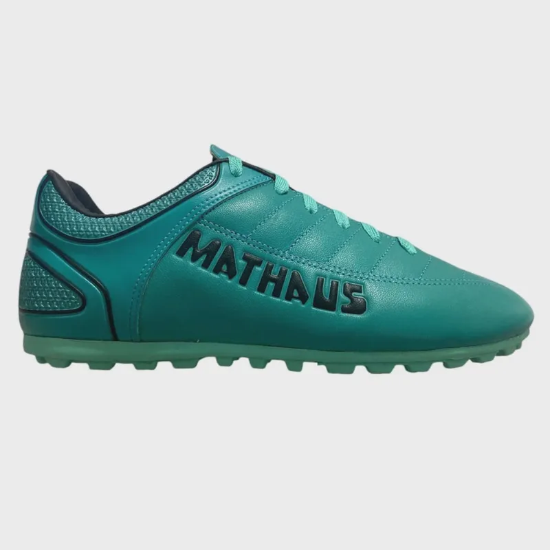 Chuteira Society Mathaus New Galatic Masculino Verde Agua