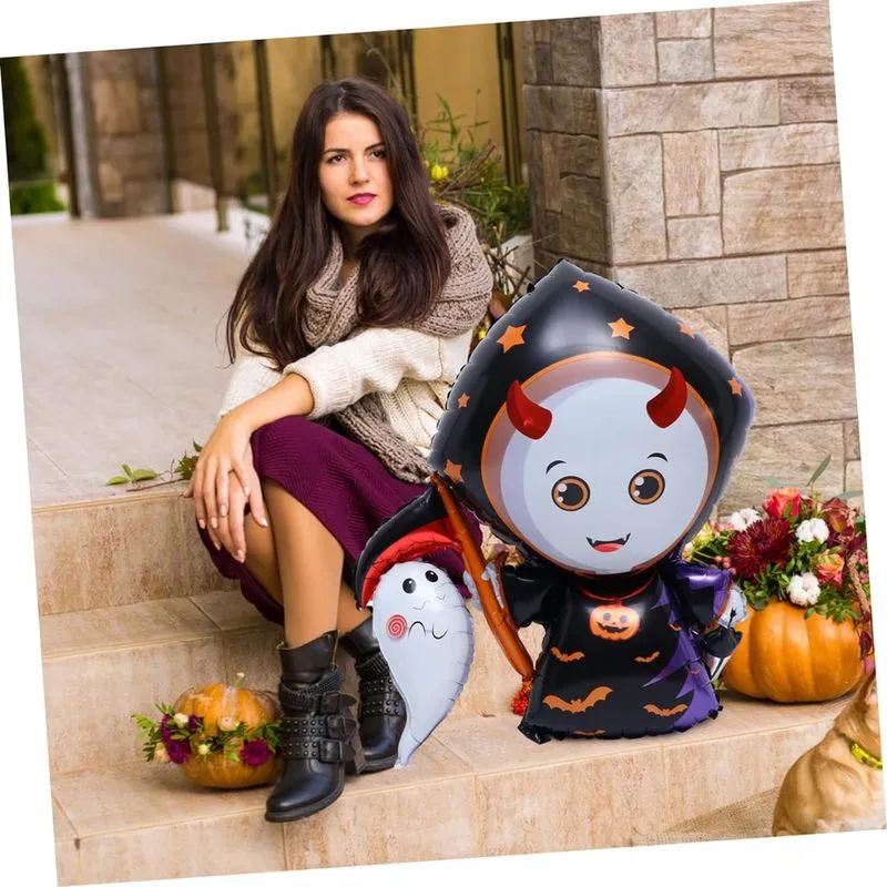 Balão bruxinha vampira Balão Decoração de Halloween 50 unidd