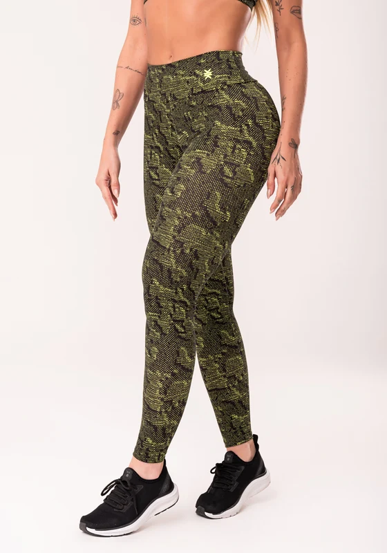 Legging Fitness Feminina Neon Estampada Camouflage Euphoria Dlk PRETO / G