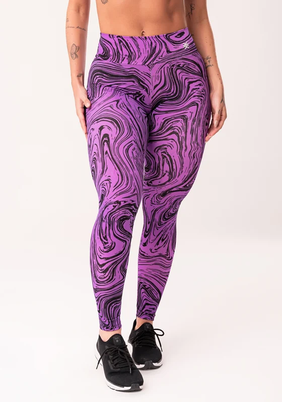 Legging Fitness Feminina Rosa Estampada Abstract Duo Euphoria Dlk ROSA ABSTRACT / M