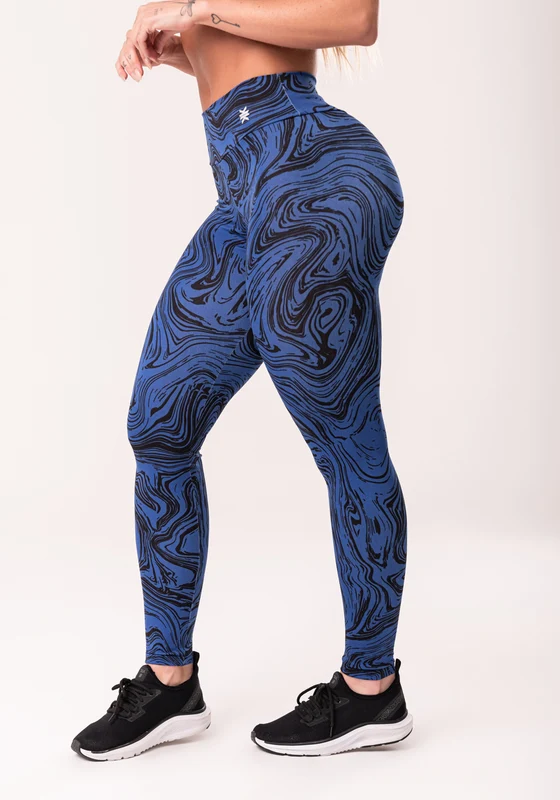 Legging Fitness Feminina Azul Estampada Abstract Duo Euphoria Dlk AZUL MARINHO / GG