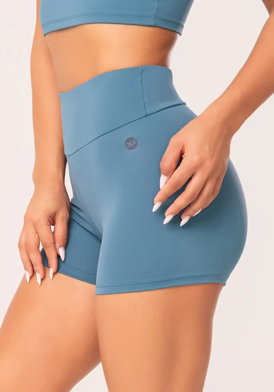 Short Fitness Feminino Azul Com Cós Largo Oasis Dlk AZUL / GG