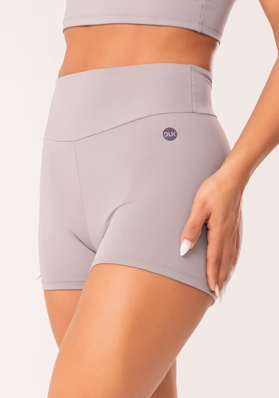 Short Fitness Feminino Cinza Com Cós Largo Oasis Dlk CINZA / M
