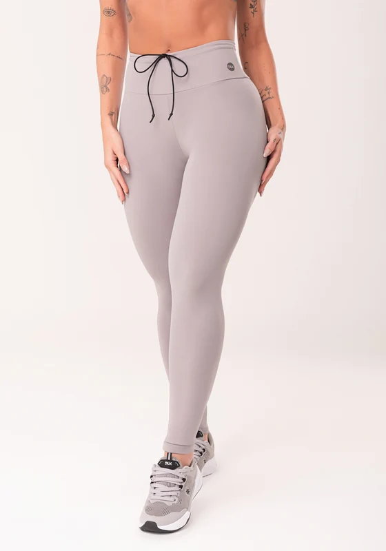 Legging Fitness Feminina Cinza Com Cadarço Oasis Dlk CINZA / GG